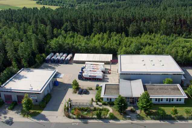 Drohnenaufnahme des Standortes Weiden der GREIWING logistics for you GmbH